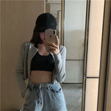 Style Fashion Open Front Button Up Thin Cardigan Sexy Long Sleeve Short Crop Top Sun Protection Ropa