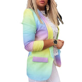 Fongt And Winter Women's Long-Sleeved Small Suit 2025 New Gradient OL Temperament Professional Repair