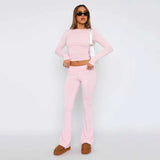 Solid Color Slim Slimming Low