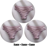 3PCS/Set Thongs Woman MeshTransparent G-String Women's Thong Comfortable Casual Female Low Waist Thong Intimate