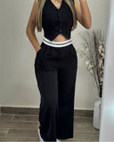 Fongt The Summer Of 2024, Cross Into Women's Wear Matching Waist Head Stitching Commuter Leisure