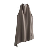 New Collar Minimalist Blouse Middle Waist Trousers Suit-Outfit