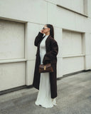 Knitted Turtleneck Pleated Tank Maxi Dress-Outfit