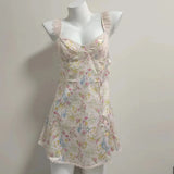 Fongt Sweet Heartbreak Flower Sling Aja Cyskirt Silk Silk Lace Lace Sexy Pajamas Girl Feeling Home Skirt