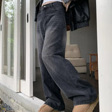 Vintage Wash Baggy Boyfriend Jeans-Outfit