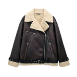 New Autumn Style With Belt Double-Sided Jacket 8073264-Outfit