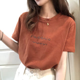 Fongt T-Shirt Women Ins Summer Korean Edition 2024 New Letter Loose Plus Size Top Women's Student