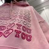 Embroidery White Crewneck Sweatshirt Women Winter Tops Oversized Cool Girls Streetwear New Korean Fashion Pullover Casual-Outfit