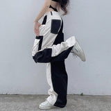 Patchwork Corduroy 90s Cargo Pants-Outfit