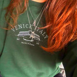 Venice Italy Embroidered Sweatshirt Crewneck Jumper-Outfit
