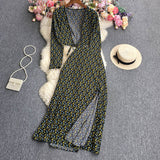 Small Broken Flower Long Sleeves + Half Skirt-Outfit