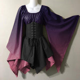 Costume For Womens Trumpet Sleeve Irish Shirt Dress With Corset Traditional Dress Halloween Women Mature Womens Dresses-Outfit