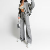 Fongt Women's Wear 2024 Autumn And Winter Suit New Fashion Solid Color Casual Loose Street Sports Hoodie Suit For