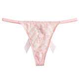 Lace Sexy Thong Women's Back Hot Bow Bikini Low-Waisted Breathable