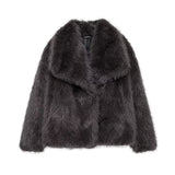Fongt Women's Winter Fashion Temperament Style Wind Artificial Fur Coat D69352
