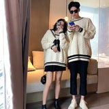 Women Fashion Patchwork Couple Casual Preppy Style Popular Ulzzang Design Simple Daily Chic Comfortable Basic
