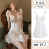 Fongt Pajamas Women's New High-End Aja Syringe Lace Private Room Hot Pure Wind Ice Silk Feeling Home Clothes Summer