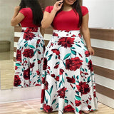 Summer Digital Temperament Commute Multicolor Printing Round Neck Long Sleeve Short