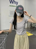 Fongt Short-Sleeved T-Shirt Women's Wear 2024 New Thin Temperament Summer Leisure Versatile Students Short
