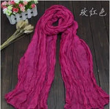 Brand Fashion Casual Foulard All-match Solid Soft Cotton Long Scarf Women
