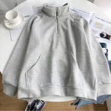 Sweatshirts Clothing Pullovers Zipper Fashion Stand-up