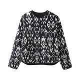 New Autumn / Winter 2024 Women's Jacket Animal Print Cotton Jacket W028 5761-Outfit