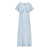 Fongt 2025 New Women's Temperament Silk And Simoufry Dress