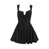 Fongt Summer 2024 New Fashion Women's Elegant Ass Dress Vintage Style Temperament Sexy Dress