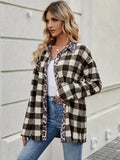Fongt Sales Explosion 2025 Autumn Thousand Bird Plaid Plaid Long-Sleeved Shirt Women's Clothing