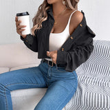 2025 Leisure Pocket Long-Sleeved Wick Short Jacket Jacket Women's
