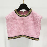 Fongt Autumn And Winter New Star Fashion Chain Decoration Short Coarse Flowers Jacket Jacket