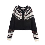 Fongt New Fashion Temperament Women's Colored Knitted Cardigan