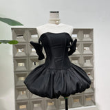Sweet Salty Chick Wind Belt With Fish Bone Bra Thigh Thighs Super Short Dress With Bottom