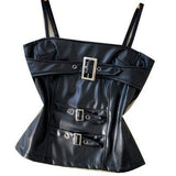 Fongt Sexy Hottie Metal Buckle Sling Sling Small Vest Woman Autumn Bun Bun