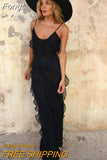 Chiffon Maxi Dresses for Women 2023 Backlesss Split Sexy Porm Dress Red Long Summer Wedding Party Dress Elegant