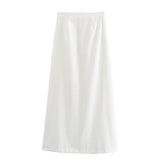 Fongt Women's ZA Summer New Fashion 100-Fold Cotton Shirt Skirt Set