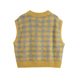 Vintage Jacquard Knit Vest-Outfit