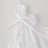 Fongt And Summer 2025 New Women's Street Fashion Bows Cotton Sling Vest Top