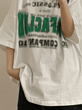 Blurred Letter Graphic Tee-Outfit