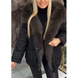 Fongt And Winter New Fashion Women's Temperament Elegant Hooded Long Cotton Clothes