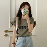 Fongt Short-Sleeved T-Shirt Female Summer 2024 New Net Red Design Sense Small Loose Chic Jacket Ins