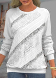 Autumn Tie-dyed Printed Round Neck Raglan Long Sleeve