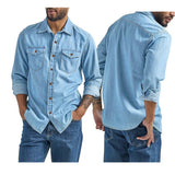 Fongt Of The Cowboy Man Shirt Burst Men's Spring And Autumn Cardigan Wish European Version Of The Code Fast Selling