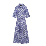 Spring Series Printed Belt Dress 5216042-Outfit