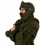 Fongt Hooded Elbow-Wearing Mask Fagroom Fagroom Faeling Fagmouse Solid-Color Coat Tunic