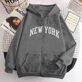 Fongt New Zipper Hoodie Los Angeles California Coat Top