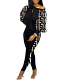Fongt Women's Long-Sleeved Round-Neck Fashion Casual Set In Autumn