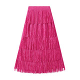 Fongt Folded Tuxedo Skirts Women's Summer New Fried Street Niche Temperament With Thin Half Skirt 0666