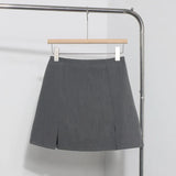 The Quality Is Very Good Short Small Open Fork Half-Dress Trousers Female Commute High-Waist Temperament Thin A-Character Suit Skirt