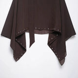 Fongt Women's Clothing Explosion Fashion Casual Round Collar Rivet Scarf Cape Top
